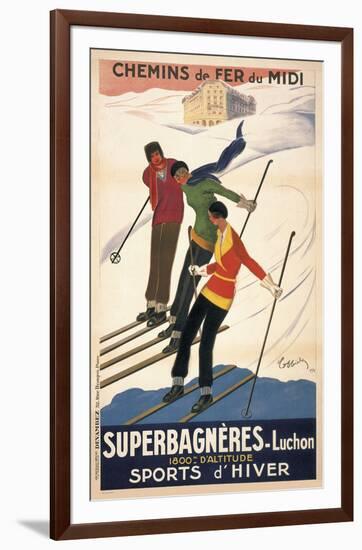 Superbagneres-Luchon, Sports d'Hiver-Leonetto Cappiello-Framed Art Print