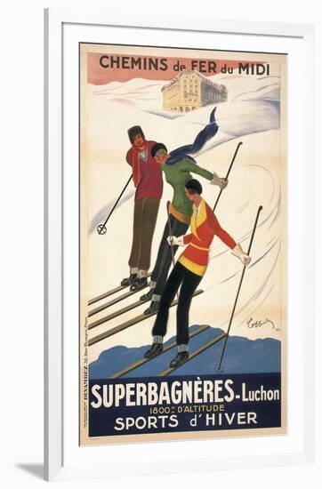 Superbagneres-Luchon, Sports d'Hiver-Leonetto Cappiello-Framed Art Print
