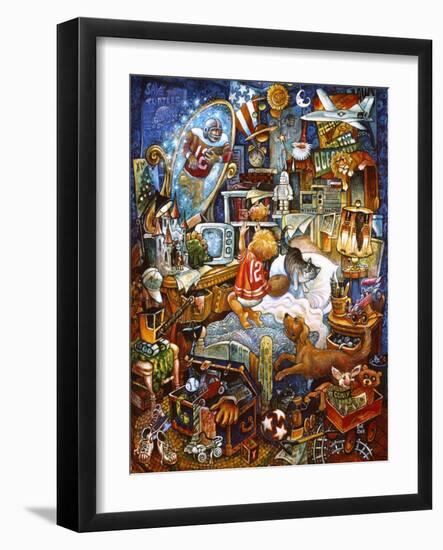 Superboy-Bill Bell-Framed Giclee Print