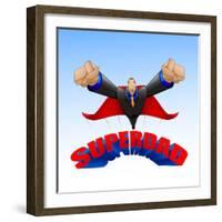 Superdad-stockshoppe-Framed Art Print