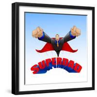 Superdad-stockshoppe-Framed Art Print