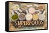 Superfoods Word-PixelsAway-Framed Stretched Canvas