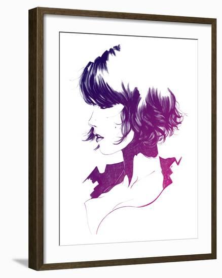 Supergirl-Manuel Rebollo-Framed Art Print