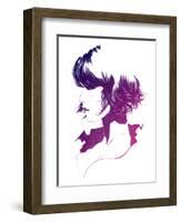 Supergirl-Manuel Rebollo-Framed Art Print