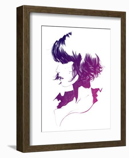 Supergirl-Manuel Rebollo-Framed Art Print