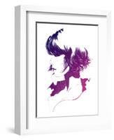 Supergirl-Manuel Rebollo-Framed Art Print