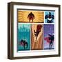 Superhero Banners-Malchev-Framed Art Print