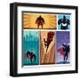 Superhero Banners-Malchev-Framed Art Print