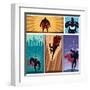 Superhero Banners-Malchev-Framed Art Print