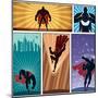 Superhero Banners-Malchev-Mounted Art Print