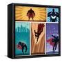 Superhero Banners-Malchev-Framed Stretched Canvas