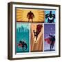 Superhero Banners-Malchev-Framed Art Print