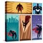 Superhero Banners-Malchev-Stretched Canvas