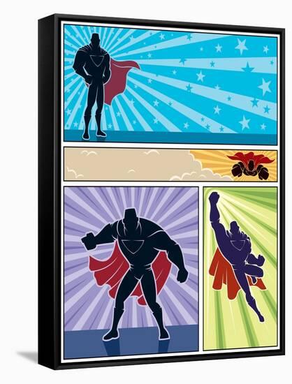 Superhero Banners-Malchev-Framed Stretched Canvas