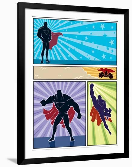 Superhero Banners-Malchev-Framed Art Print