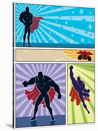 Superhero Banners-Malchev-Stretched Canvas