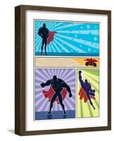 Superhero Banners-Malchev-Framed Art Print