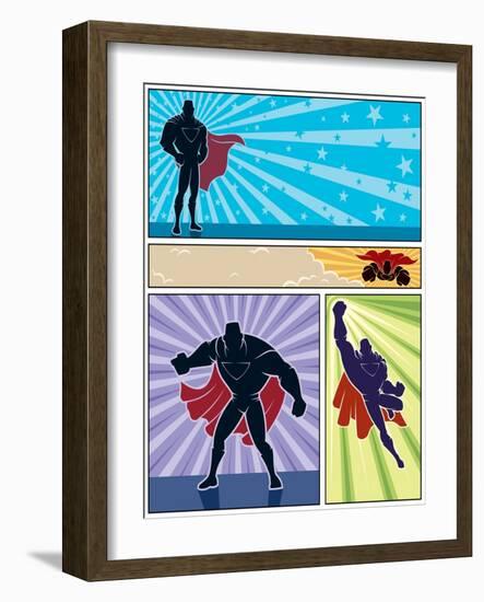 Superhero Banners-Malchev-Framed Art Print