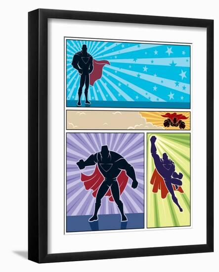 Superhero Banners-Malchev-Framed Art Print