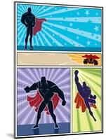 Superhero Banners-Malchev-Mounted Art Print