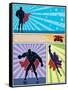 Superhero Banners-Malchev-Framed Stretched Canvas