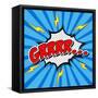 Superhero Bashing Comics Bubble-jirawatp-Framed Stretched Canvas