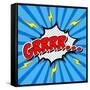 Superhero Bashing Comics Bubble-jirawatp-Framed Stretched Canvas