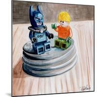 Superhero Fist Bump-Jennifer Redstreake Geary-Mounted Art Print