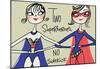 Superhero Friends-null-Mounted Poster