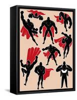 Superhero in Action-Malchev-Framed Stretched Canvas