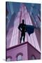 Superhero in City-Malchev-Stretched Canvas