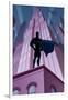 Superhero in City-Malchev-Framed Art Print