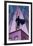 Superhero in City-Malchev-Framed Art Print