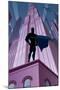 Superhero in City-Malchev-Mounted Art Print