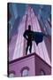 Superhero in City-Malchev-Stretched Canvas