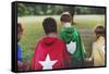 Superhero Kids Aspirations Fun Outdoors Concept-Rawpixel com-Framed Stretched Canvas