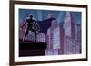 Superhero on Roof-Malchev-Framed Art Print