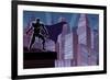 Superhero on Roof-Malchev-Framed Art Print