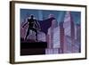 Superhero on Roof-Malchev-Framed Art Print