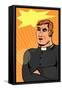 Superhero Priest-Norbert Sobolewski-Framed Stretched Canvas