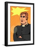 Superhero Priest-Norbert Sobolewski-Framed Art Print