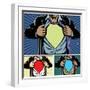 Superhero under Cover-Malchev-Framed Art Print