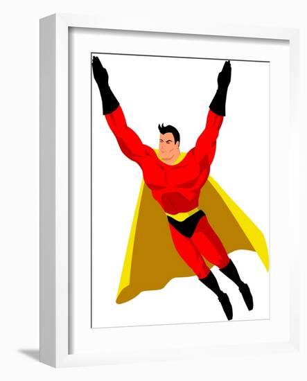 Superhero-Rudall30-Framed Art Print