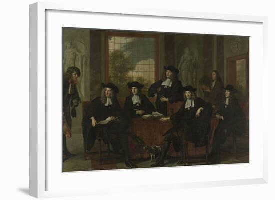 Superintendents of the Collegium Medicum in Amsterdam-Adriaen Backer-Framed Art Print