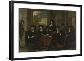 Superintendents of the Collegium Medicum in Amsterdam-Adriaen Backer-Framed Art Print