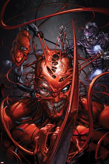 Superior Carnage #5 Cover: Carnage, Spider-Man, Wizard-Clayton Crain-Lamina Framed Poster