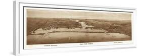 Superior-Duluth, Wisconsin - Panoramic Map-Lantern Press-Framed Premium Giclee Print