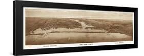 Superior-Duluth, Wisconsin - Panoramic Map-Lantern Press-Framed Art Print