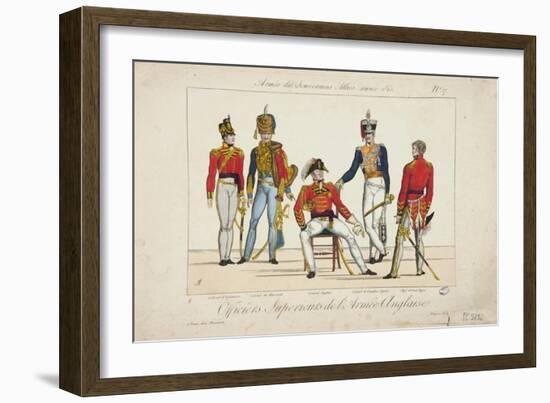 Superior Officers of the English Army, Army of Allied Sovereigns, 1815-Adrien Pierre Francois Godefroy-Framed Giclee Print