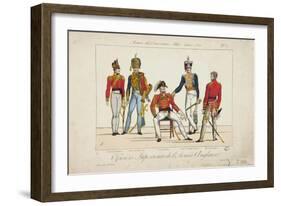 Superior Officers of the English Army, Army of Allied Sovereigns, 1815-Adrien Pierre Francois Godefroy-Framed Giclee Print